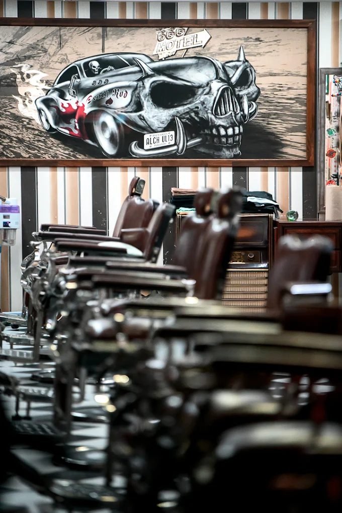 Scratch Rod Wandbild im Admiral Barbershop